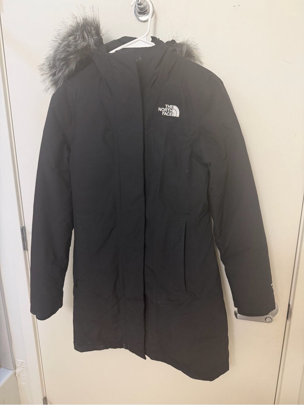 The North Face Black Parka with Faux Fur Trim